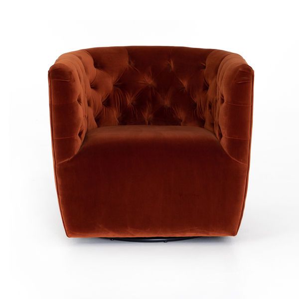 Hanover Round Swivel Accent Chair - Sapphire Rust image 4
