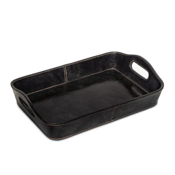 Product Image 1 for Derby Parlor Leather Tray - Black from Regina Andrew Design