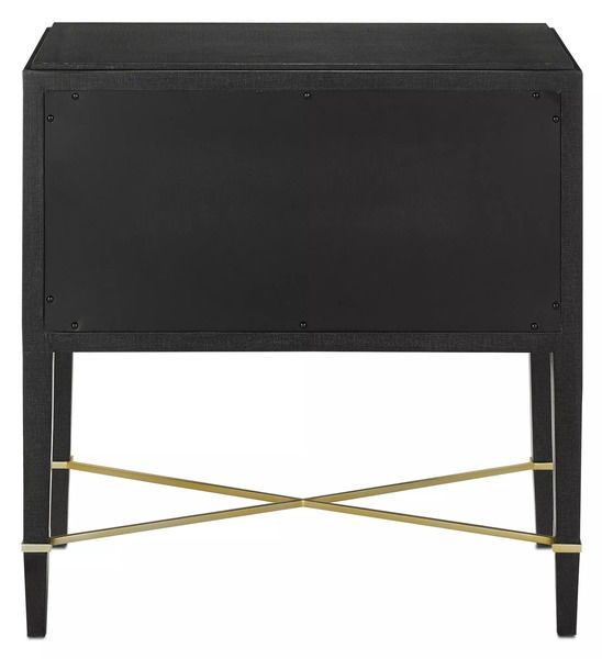 Product Image 1 for Verona Black Nightstand from Currey & Company