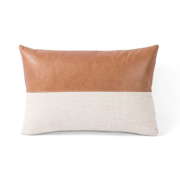 Leather & Linen Pillow image 3