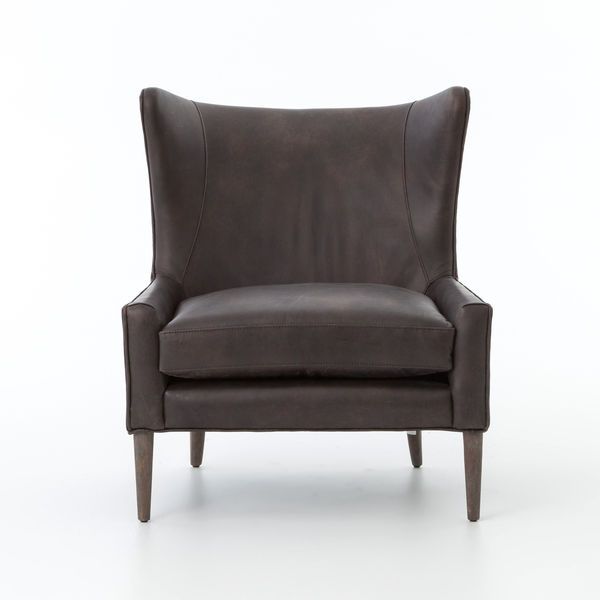 Product Image 6 for Marlow Wing Chair - Vintage Black from Four Hands