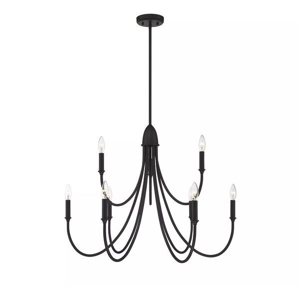 Product Image 1 for Cameron Matte Black 9 Light Chandelier from Savoy House 