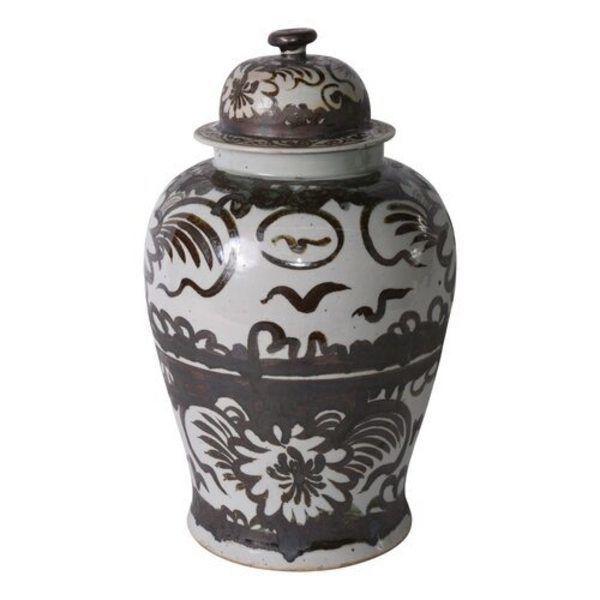Product Image 1 for Brown Silla Flower Temple Jar from Legend of Asia