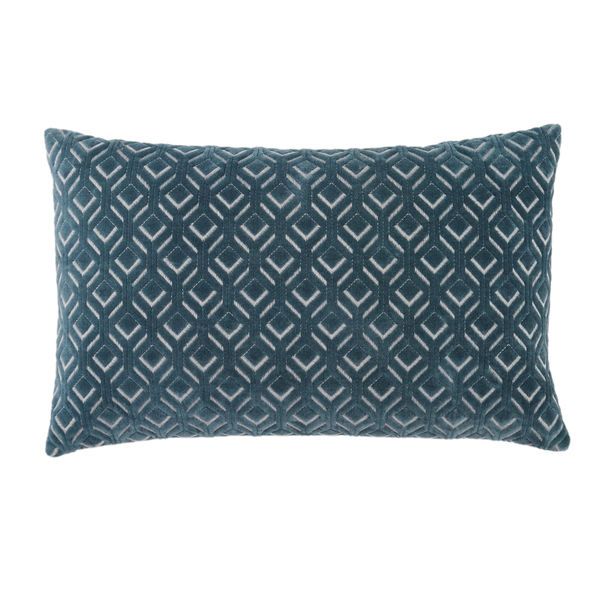 Product Image 3 for Colinet Trellis Blue/ Silver Lumbar Pillow from Jaipur 