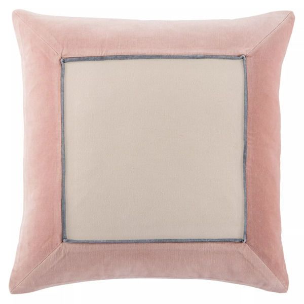 Hendrix Border Blush/ Cream Throw Pillow image 3