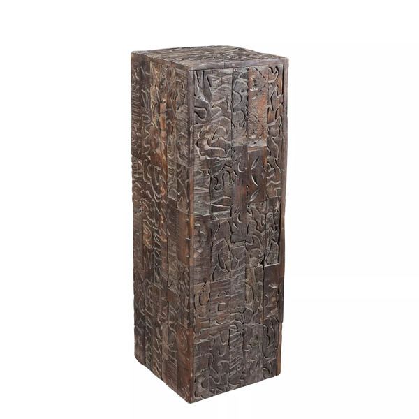 Product Image 1 for Gerardo Carved Wood Pedestal from Moe's
