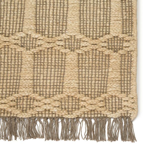 Thierry Natural Trellis Dark Taupe / Gray Area Rug image 2