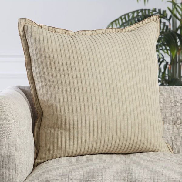 Product Image 1 for Norwood Stripes Beige Throw Pillow 26 inch from Jaipur 