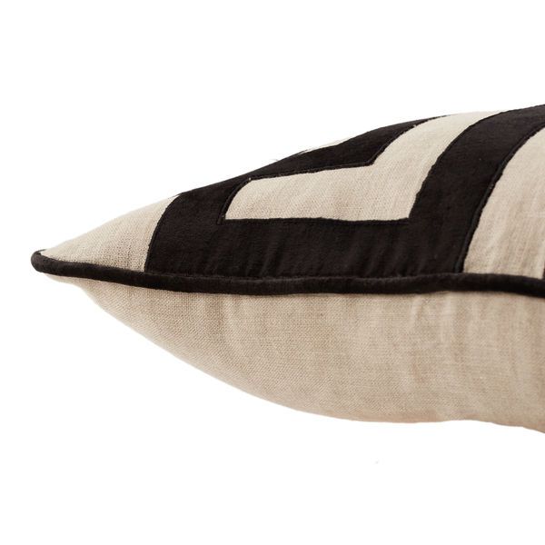 Ordella Black/ Beige Geometric Pillow image 3