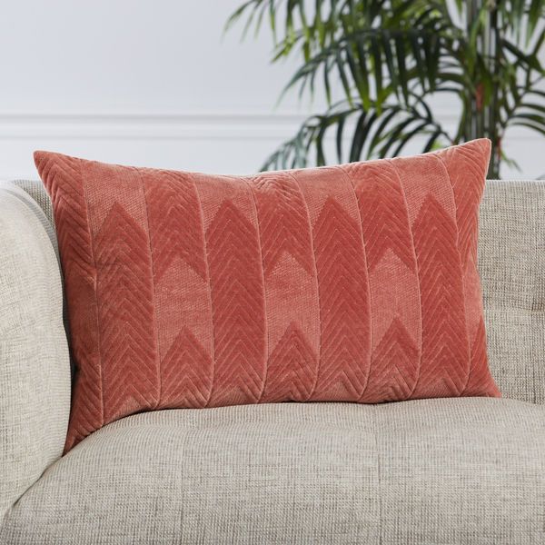 Product Image 2 for Bourdelle Chevron Pink Lumbar Pillow from Jaipur 