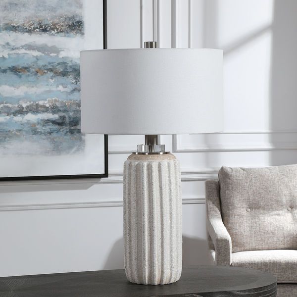 Azariah White Crackle Table Lamp image 10