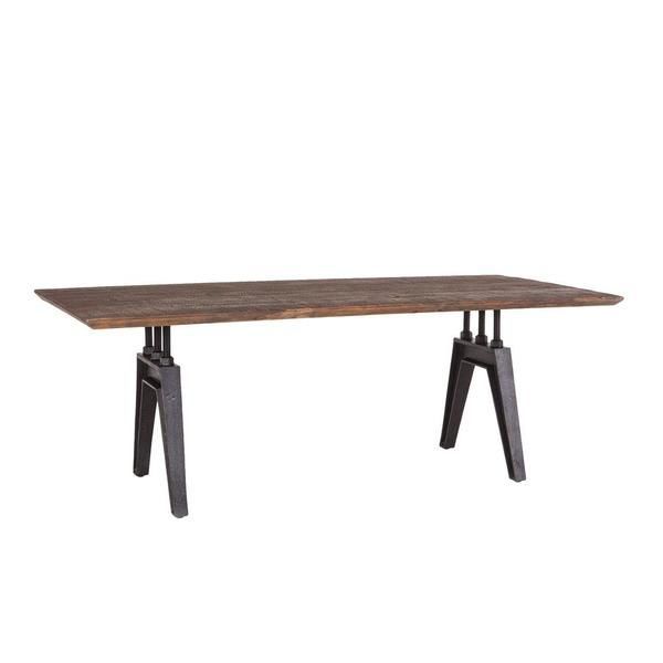 Product Image 2 for Dakota 84 Inch Rectangle Dining Table With Cast Iron Base from World Interiors