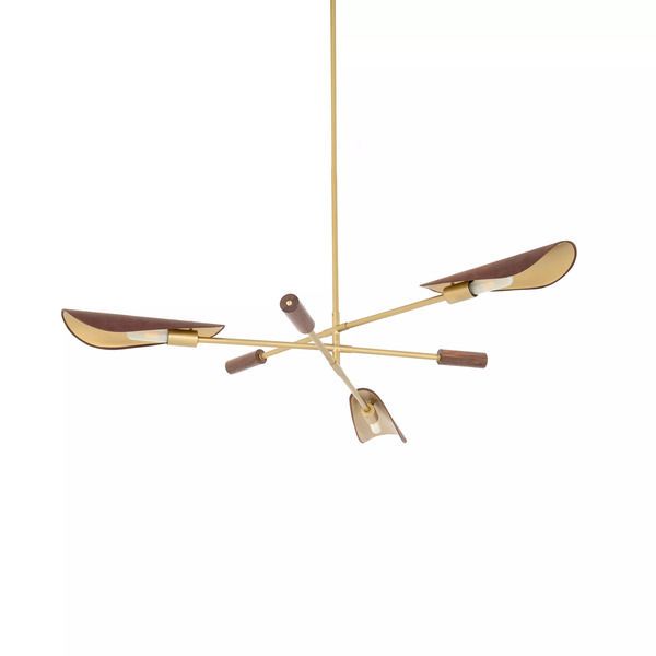 Product Image 5 for Astrid Chandelier Dark Brown Leather from Four Hands