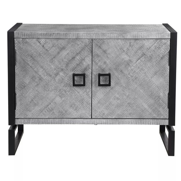 Product Image 1 for Keyes 2 Door Gray Cabinet from Uttermost