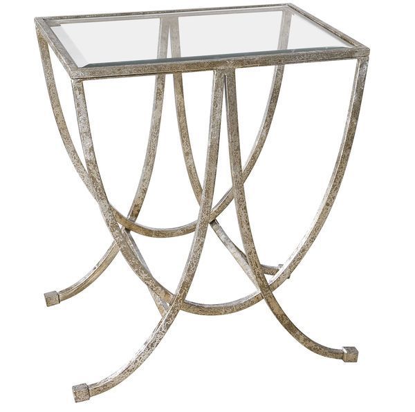 Uttermost Marta Antiqued Silver Side Table image 1