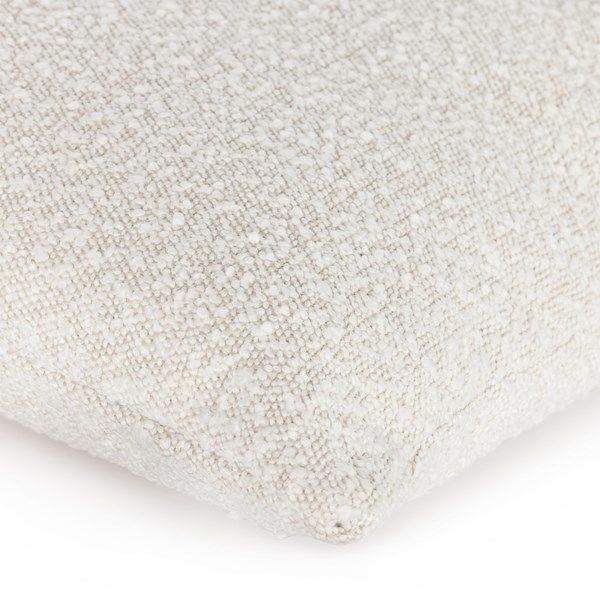 Product Image 4 for Boucle And Leather Pillow - Natural - 20"x 20" from Four Hands