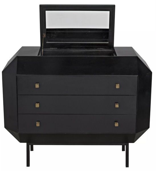 Product Image 1 for Rhiana Black Wood Dresser from Noir