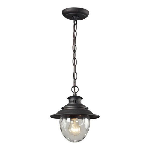 Product Image 1 for Searsport 1 Light Outdoor Pendant In Weathered Charcoal from Elk Lighting