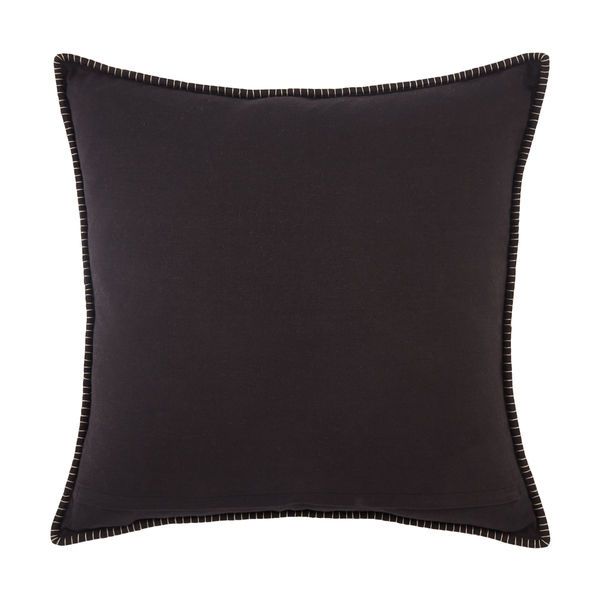 Product Image 1 for Beaufort Solid Dark Gray/ White Throw Pillow 26 inch from Jaipur 