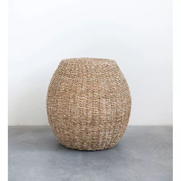 Product Image 1 for Handwoven Seagrass Stool from Creative Co-Op