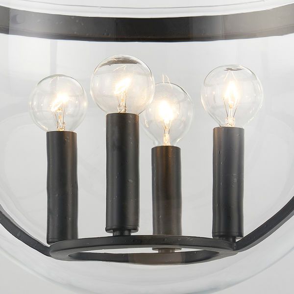 Product Image 2 for Malloy 4-Light Lantern - Aged Iron from Hudson Valley