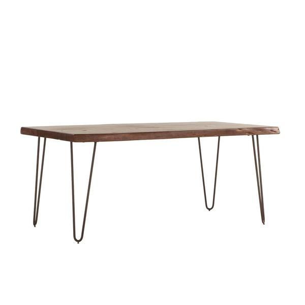 Product Image 1 for Grandby 68 Inch Acacia Wood Live Edge Dining Table In Walnut Finish from World Interiors