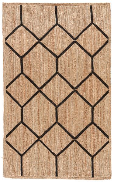 Product Image 1 for Aten Natural Trellis Beige/ Black Rug By Nikki Chu from Jaipur 