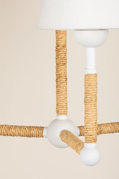 Product Image 2 for Mariana 3-Light Modern Coastal Rope-Wrapped Chandelier from Mitzi