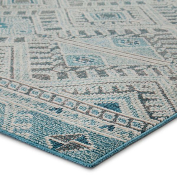 Product Image 6 for Nikki Chu By  Sax Indoor / Outdoor Tribal Blue / White Area Rug from Jaipur 