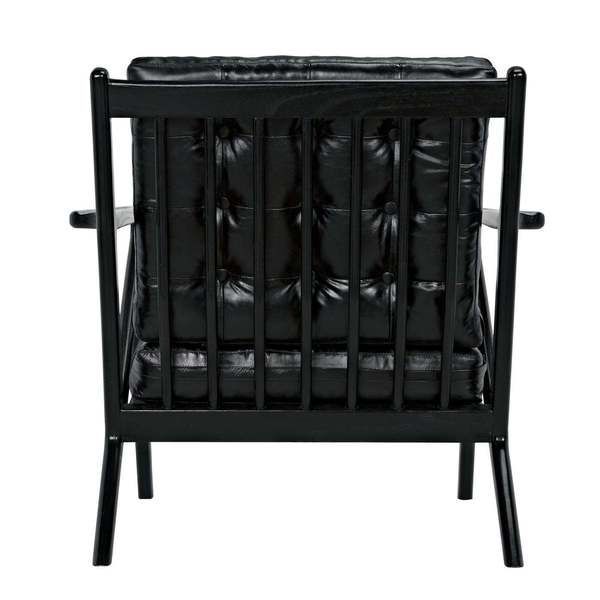 Lauda Black Leather Accent Chair image 8