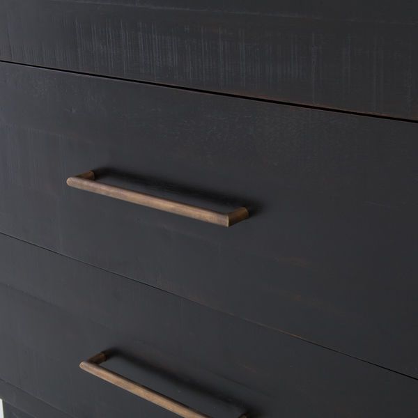 Suki 6 Drawer Black Wood Dresser image 6