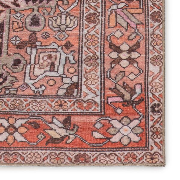 Product Image 2 for Chariot Indoor / Outdoor Medallion Orange / Dark Gray Area Rug from Jaipur 