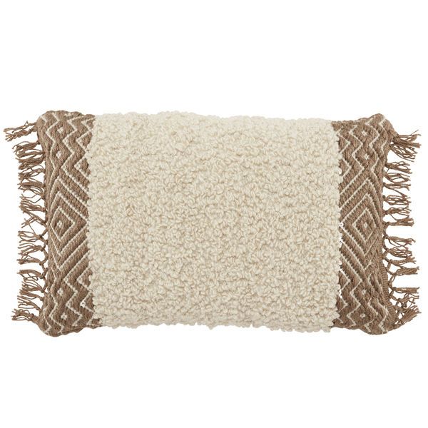 Product Image 2 for Lawson Geometric Cream/ Taupe Indoor/ Outdoor Lumbar Pillow from Jaipur 