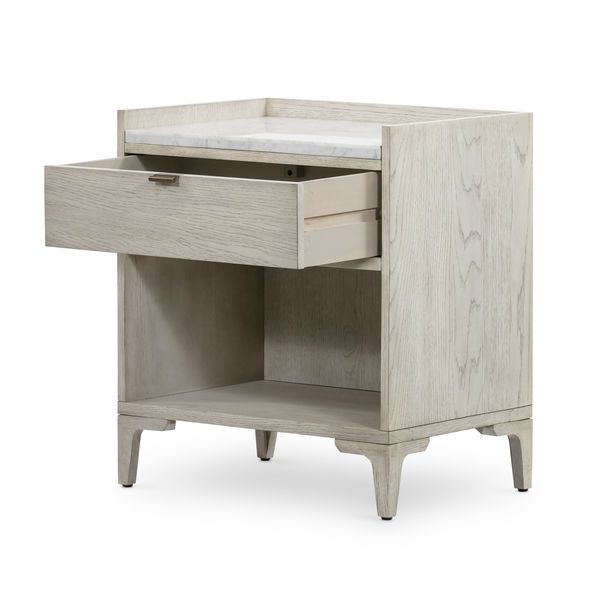 Product Image 1 for Viggo Vintage 1-Drawer White Oak Nightstand  from Four Hands