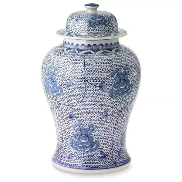 Product Image 1 for Blue & White Chain Temple Jar from Legend of Asia