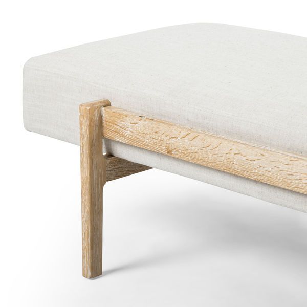 Product Image 5 for Fawkes Bench - Vintage White Wash from Four Hands