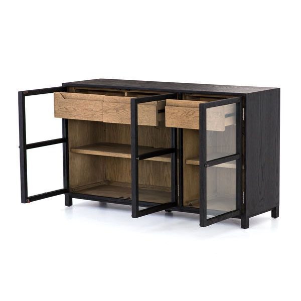 Product Image 3 for Millie Drifted Black Sideboard  from Four Hands