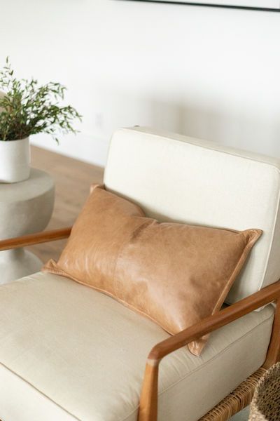 Aria Leather Lumbar Pillows, Set of 2 image 5