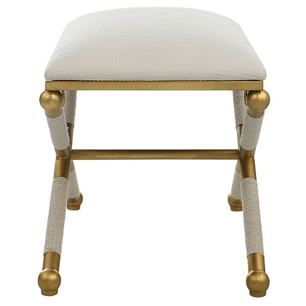 Product Image 4 for Socialite Small White Braided Rope Bench from Uttermost