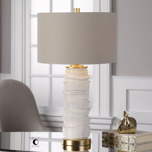 Product Image 1 for Uttermost Codru Gloss White Ceramic Lamp from Uttermost