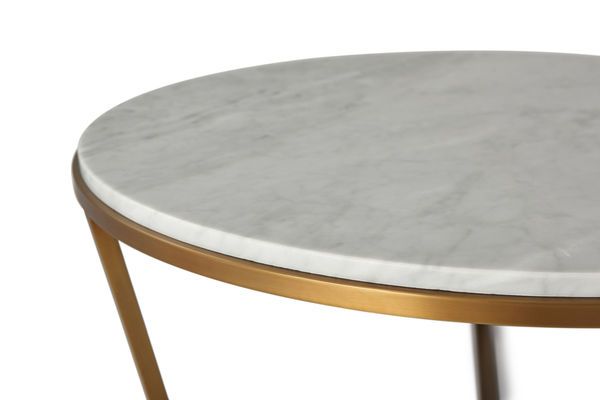 Small Fisher Round Marble Cocktail Table image 4