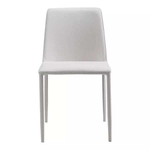 Nora Fabric Dining Chair Light Grey Set Of Two image 1