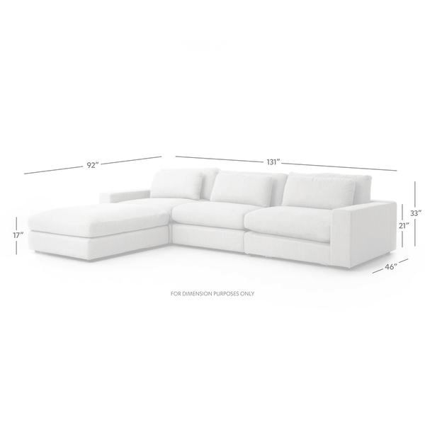 Bloor 3 Piece Sectional W/ Ottoman image 3