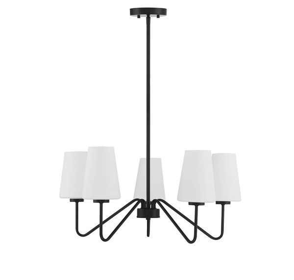 Product Image 4 for Ann 5 Light Matte Black Chandelier from Savoy House 