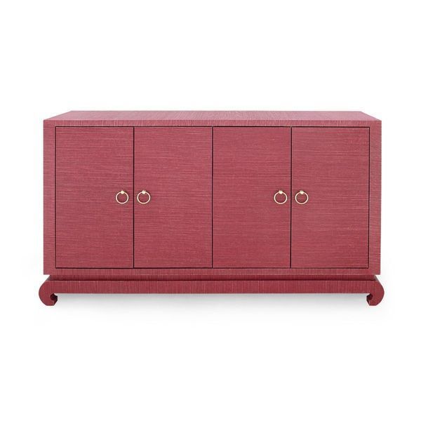 Product Image 4 for Meredith Red 4-Door Cabinet from Villa & House