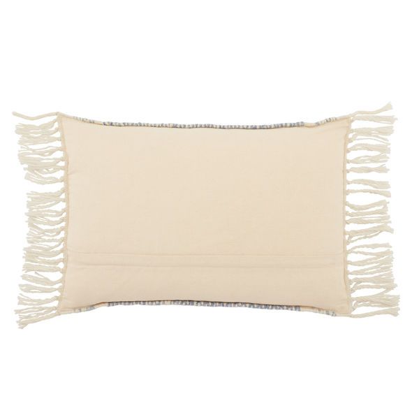 Product Image 1 for Iker Indoor/ Outdoor Light Blue/ Ivory Chevron Lumbar Pillow from Jaipur 