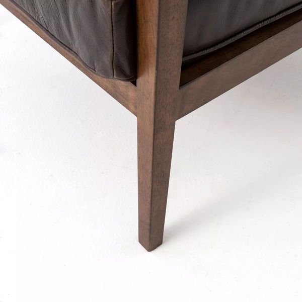 Laurent Wood Frame Accent Chair - Dk Brn L image 10