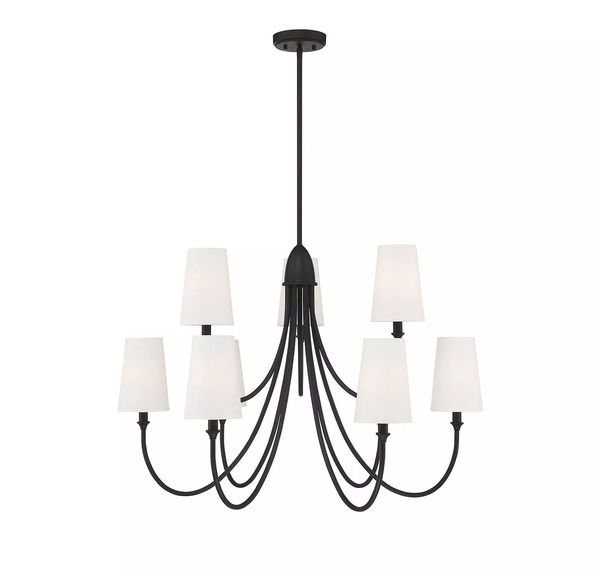 Product Image 2 for Cameron Matte Black 9 Light Chandelier from Savoy House 