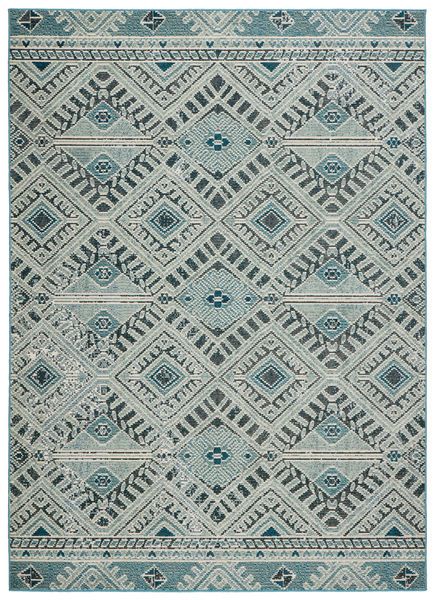 Product Image 8 for Nikki Chu By  Sax Indoor / Outdoor Tribal Blue / White Area Rug from Jaipur 