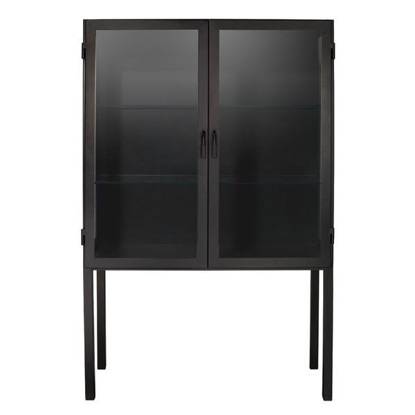Product Image 1 for Chauncey Wide Curio Black Bar Cabinet from Jamie Young